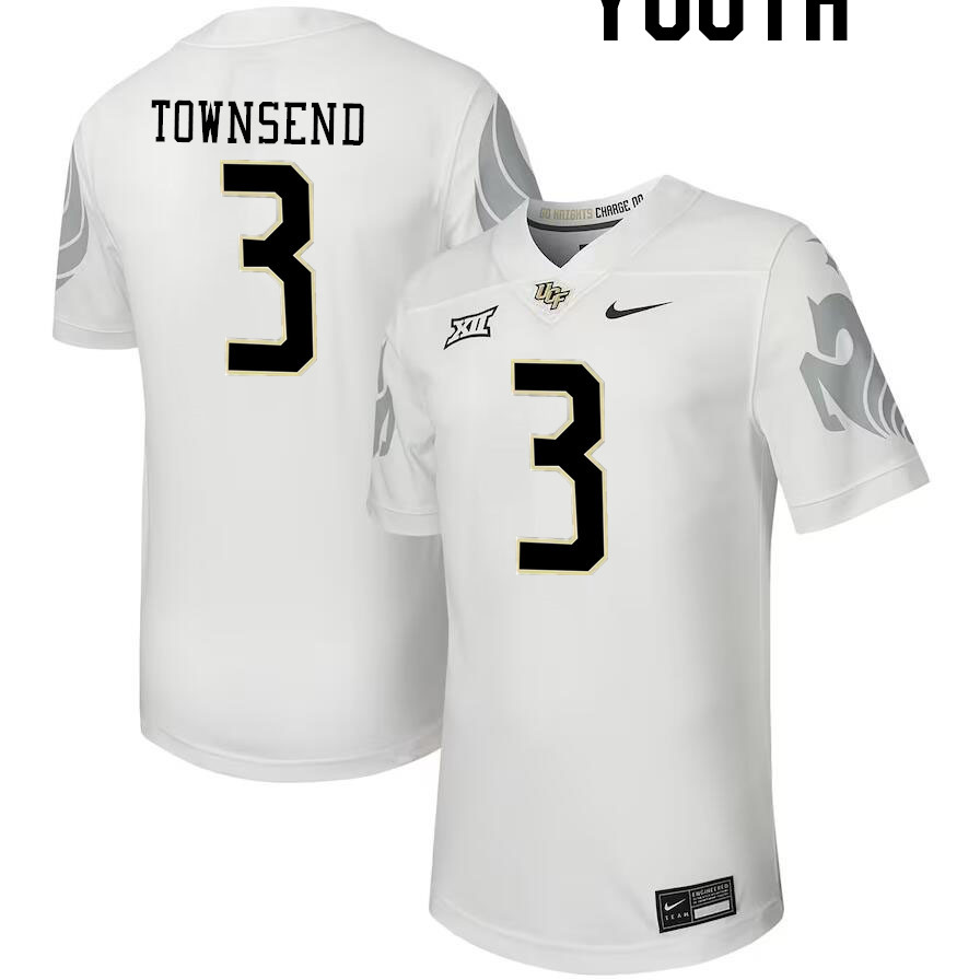 Youth #3 Xavier Townsend UCF Knights Big 12 Conference College Football Jerseys Stitched-Black